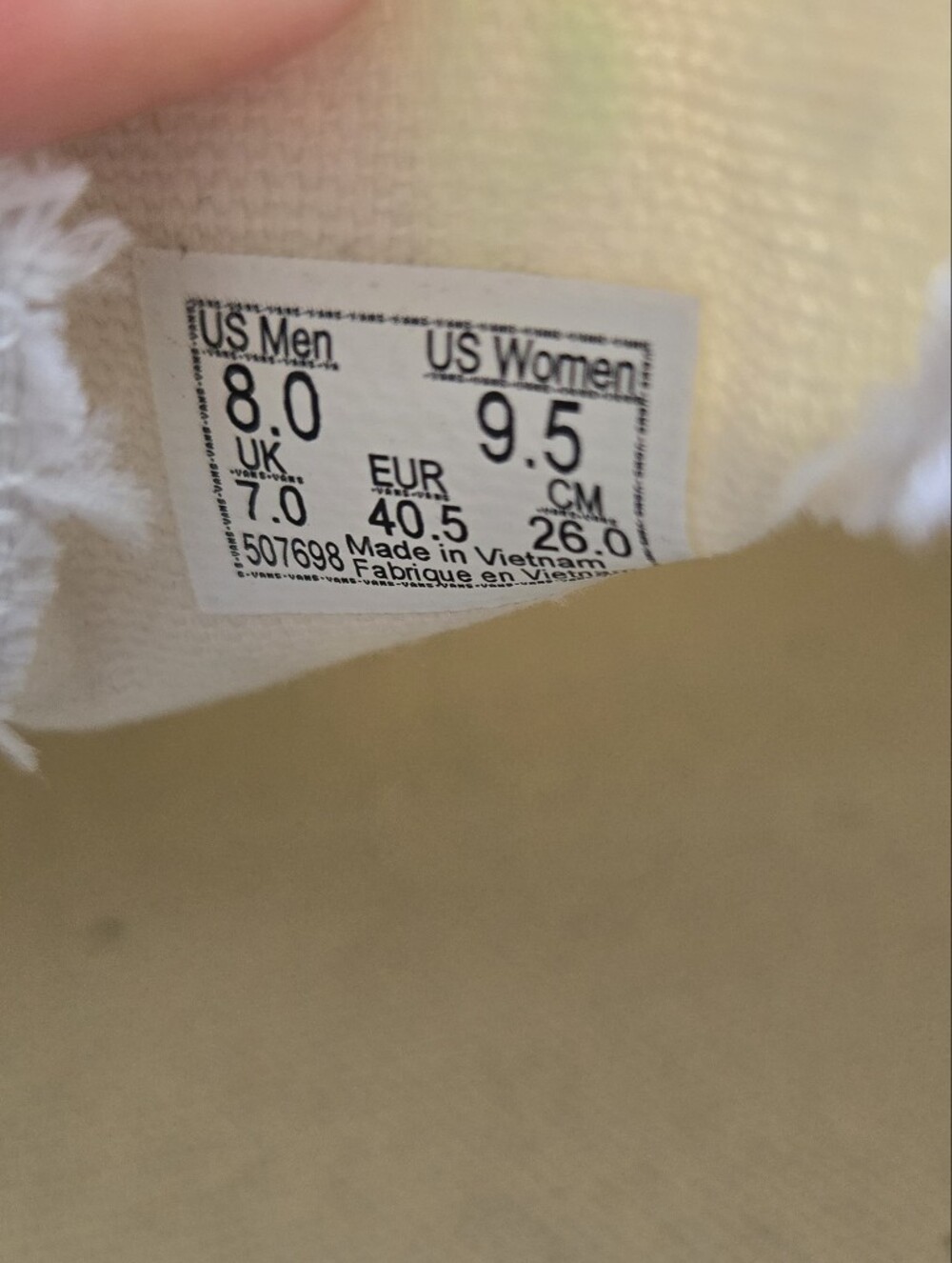 Vans "Get on Outdoors" Marshmallow Unisex Slip Ons, 8/9.5 - Picture 12 of 13